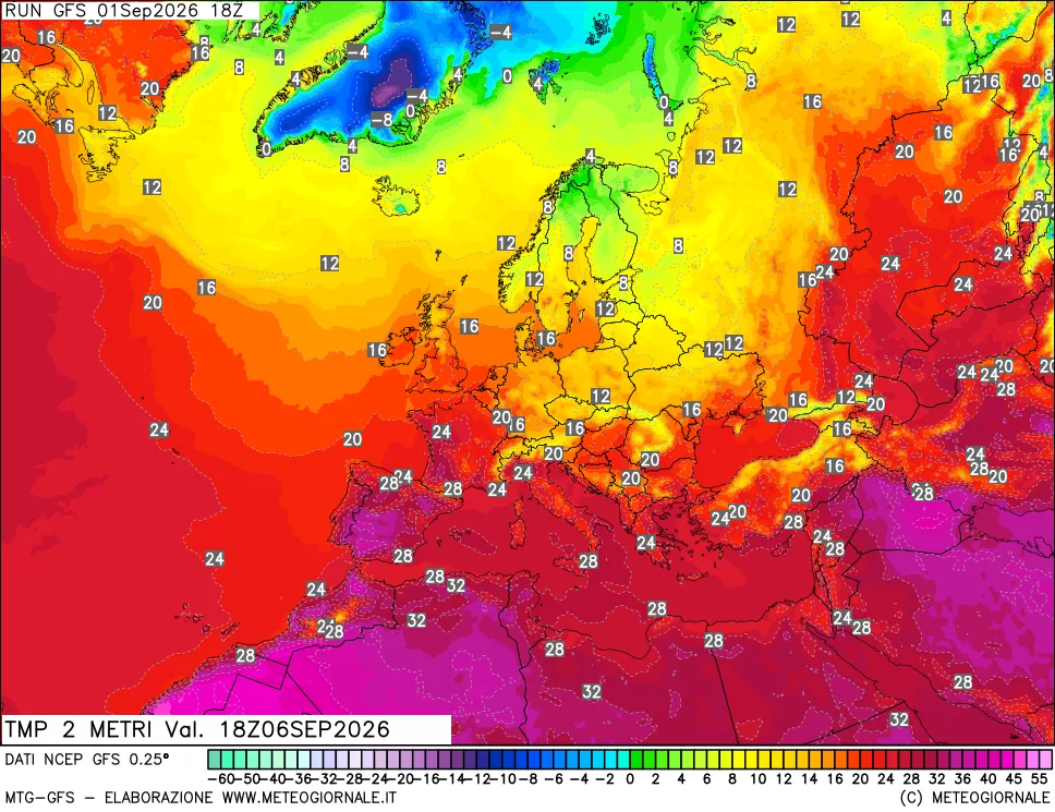 mappa Temp 2 metri