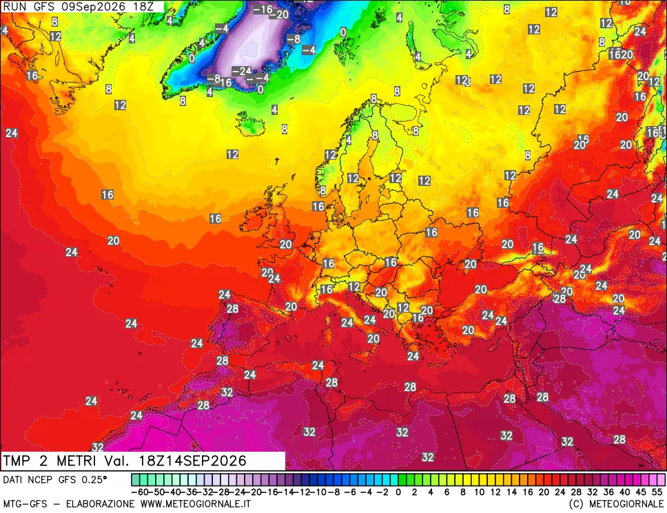 mappa Temp 2 metri