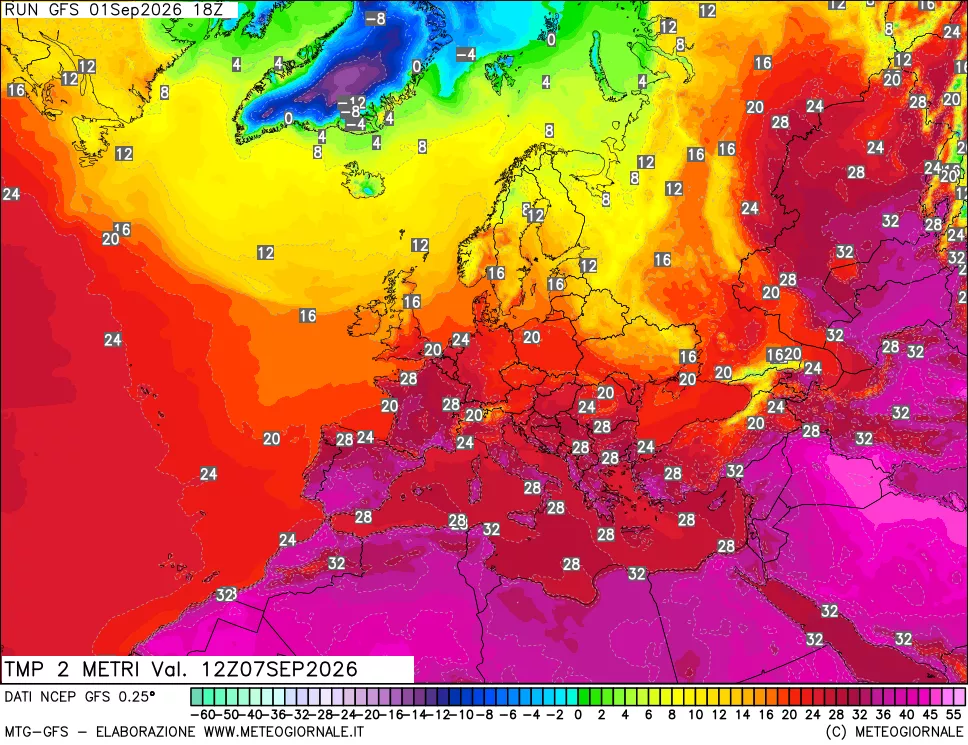 mappa Temp 2 metri