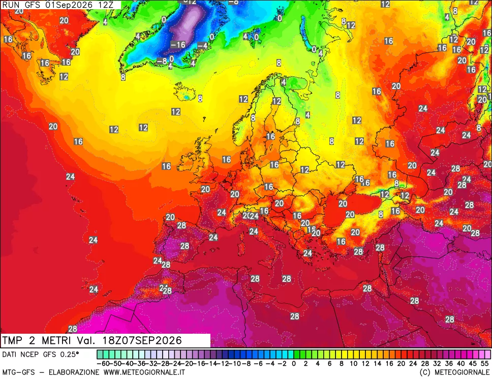 mappa Temp 2 metri