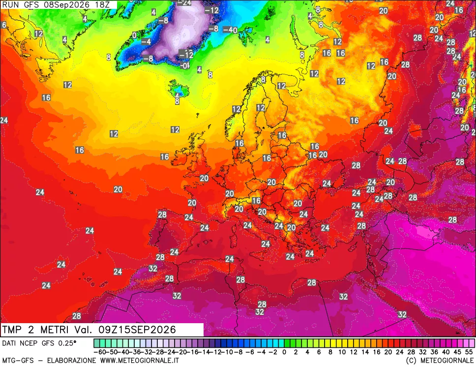 mappa Temp 2 metri