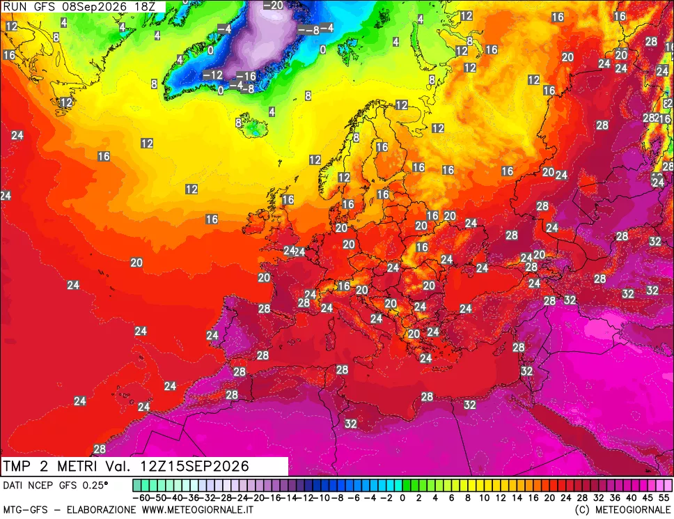 mappa Temp 2 metri
