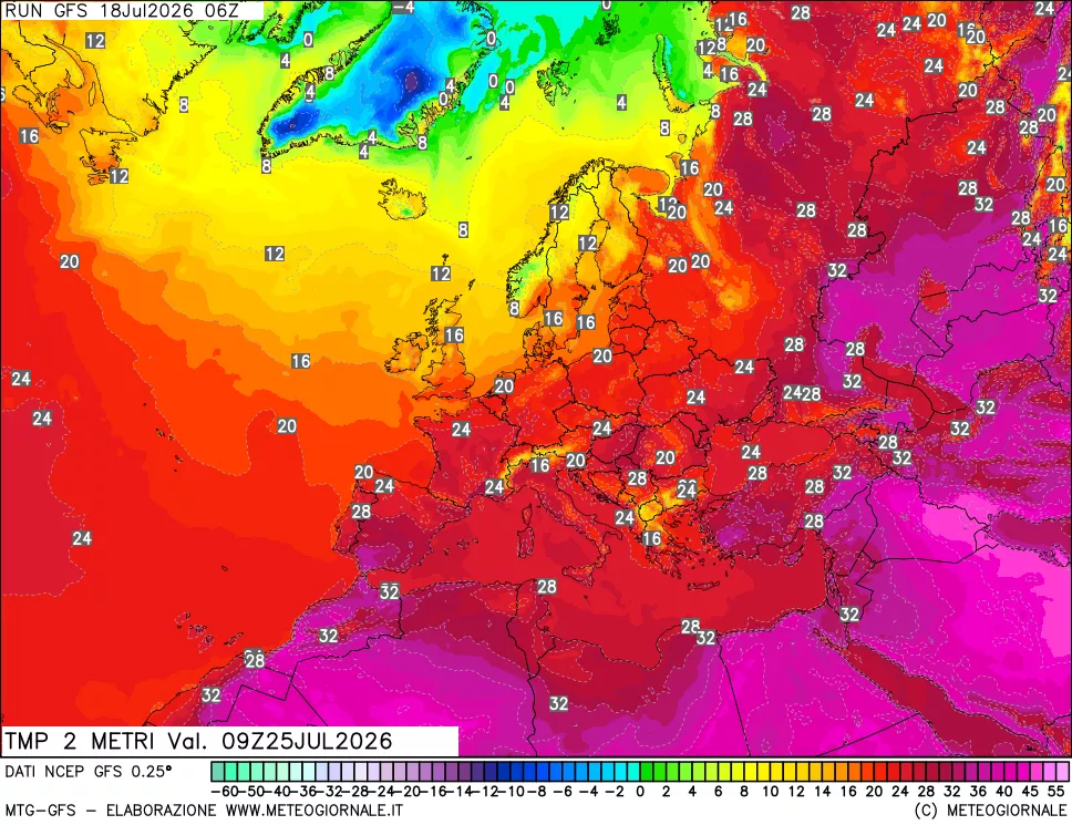 mappa Temp 2 metri
