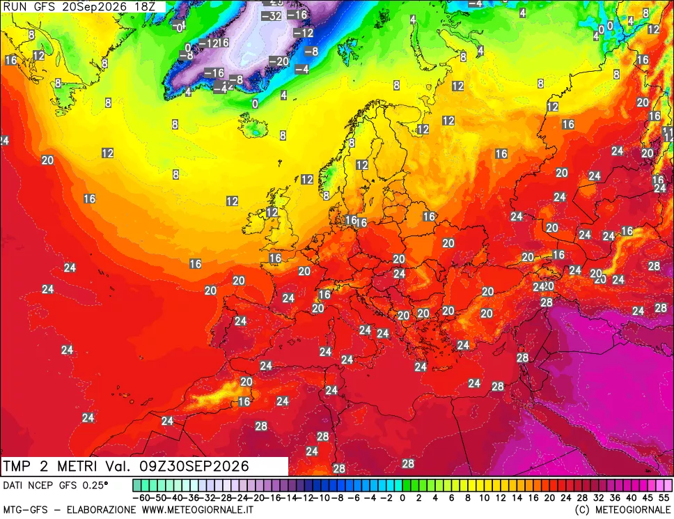 mappa Temp 2 metri