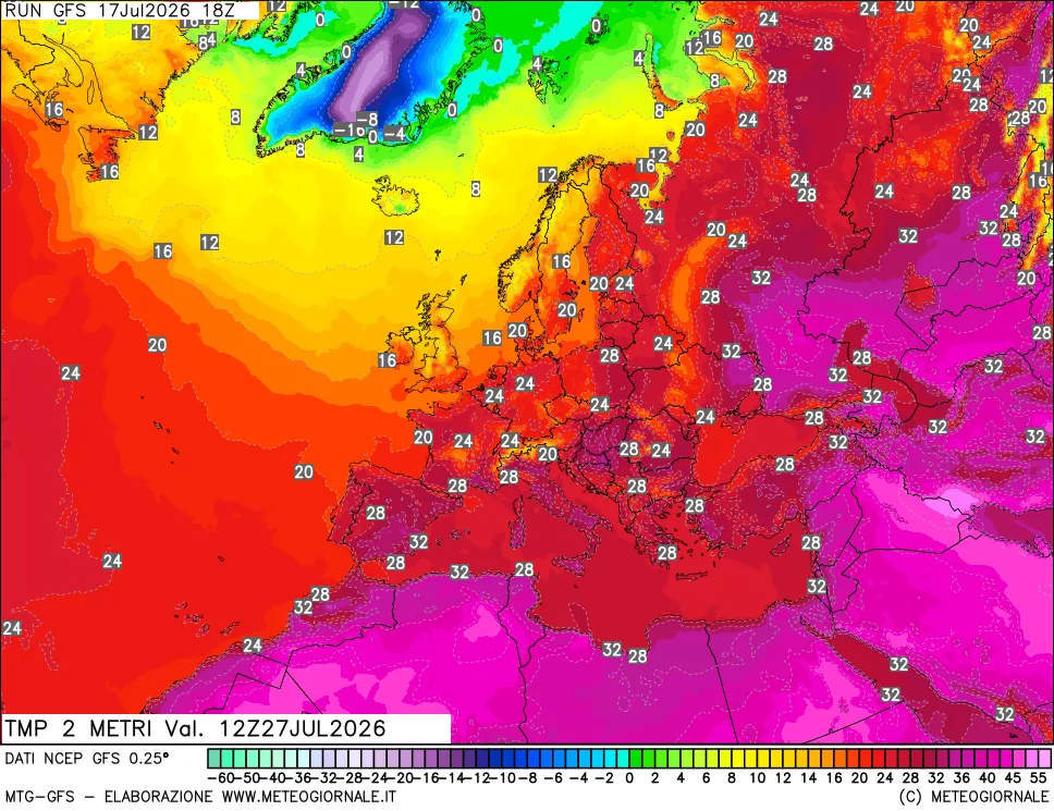 mappa Temp 2 metri