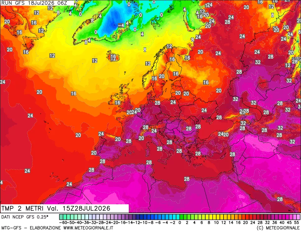 mappa Temp 2 metri