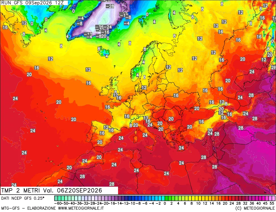 mappa Temp 2 metri
