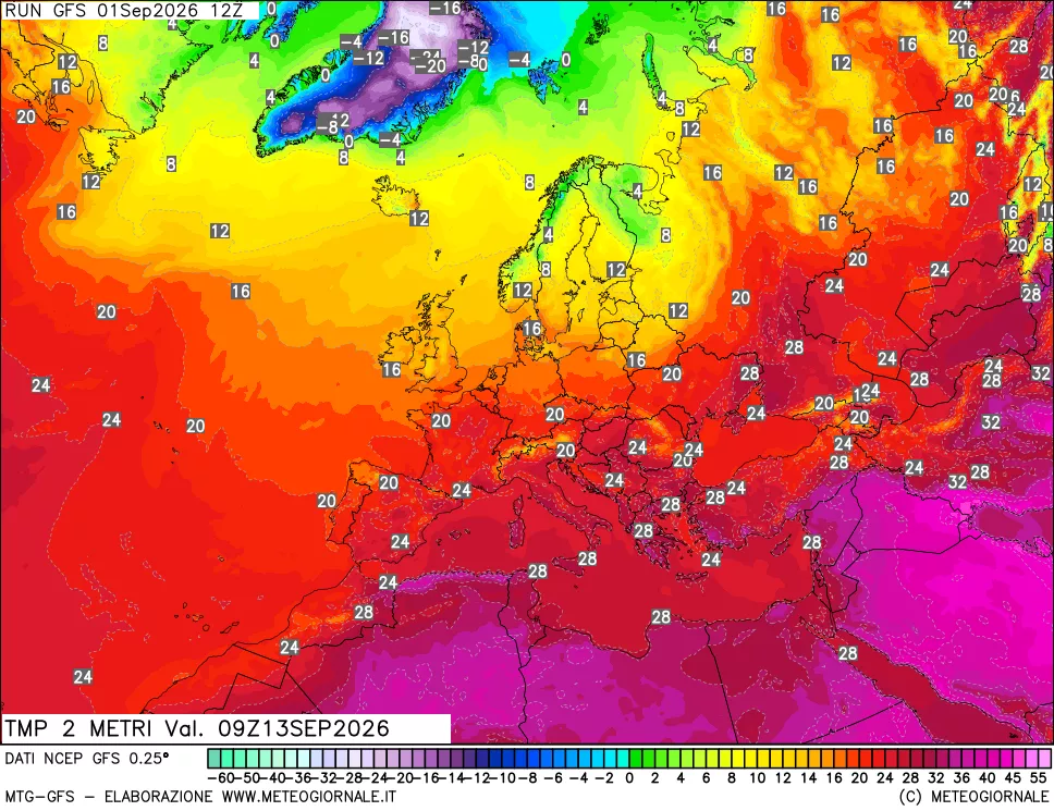 mappa Temp 2 metri