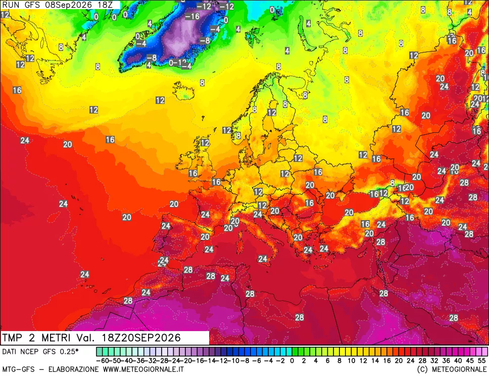 mappa Temp 2 metri