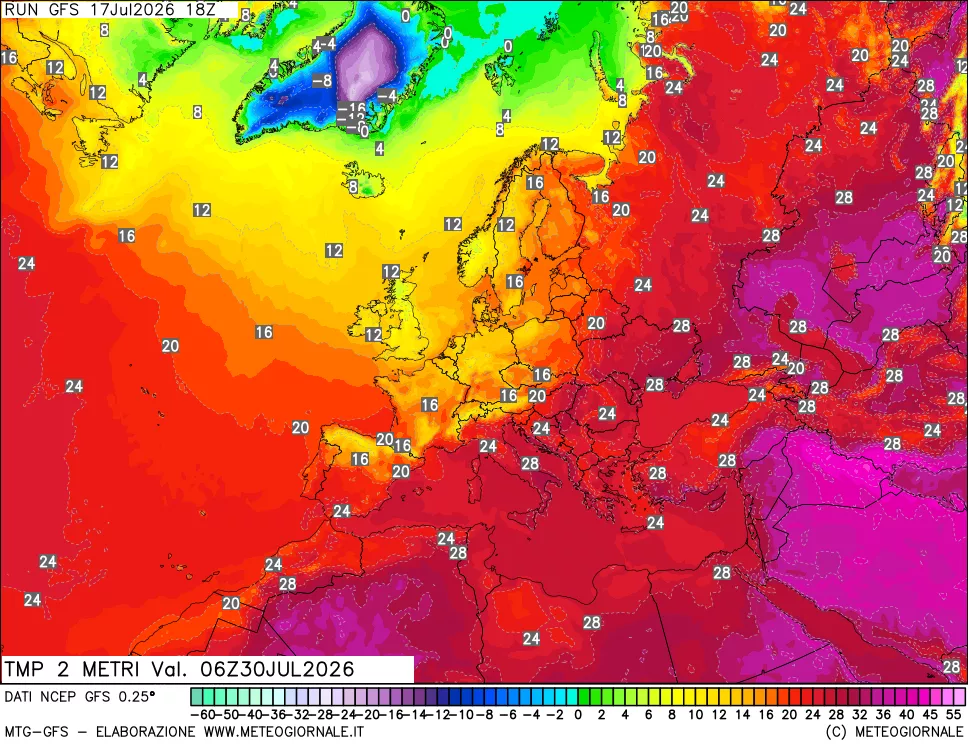 mappa Temp 2 metri