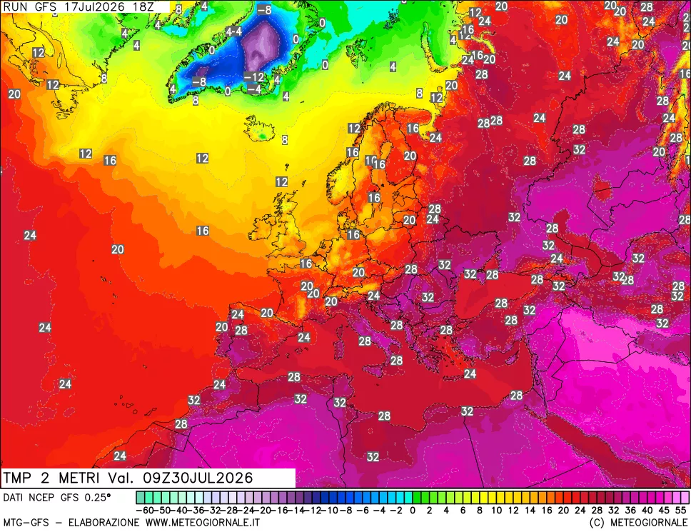 mappa Temp 2 metri