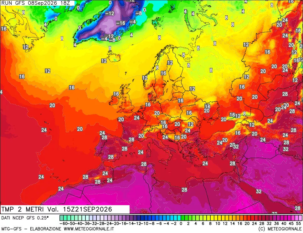 mappa Temp 2 metri