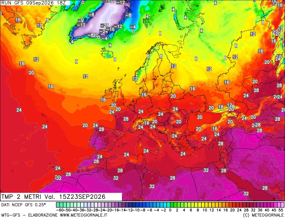 mappa Temp 2 metri
