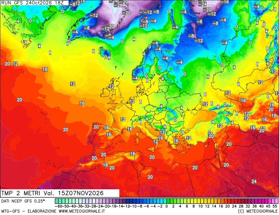 mappa Temp 2 metri