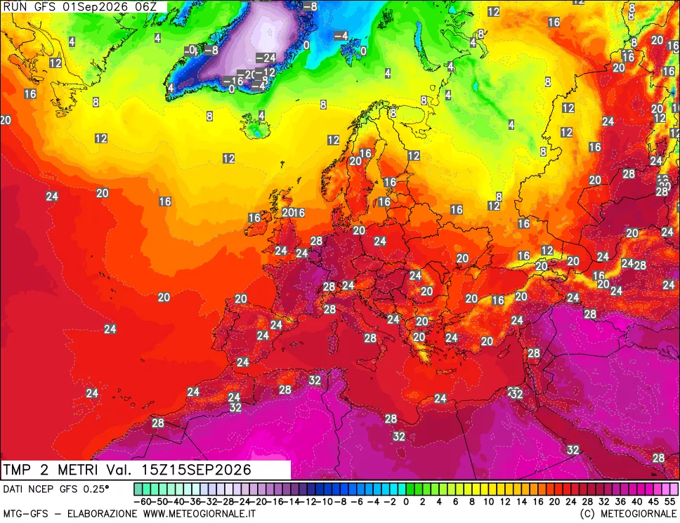 mappa Temp 2 metri