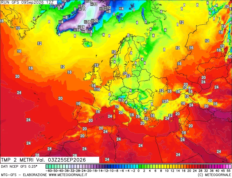 mappa Temp 2 metri