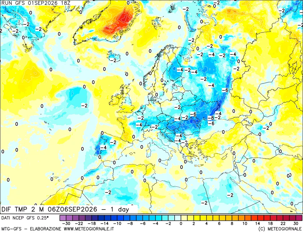 mappa Dif. Temp -24 ore
