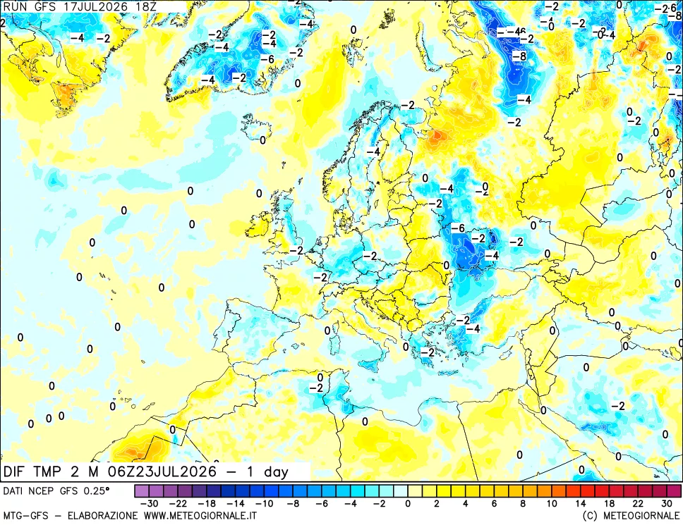 mappa Dif. Temp -24 ore