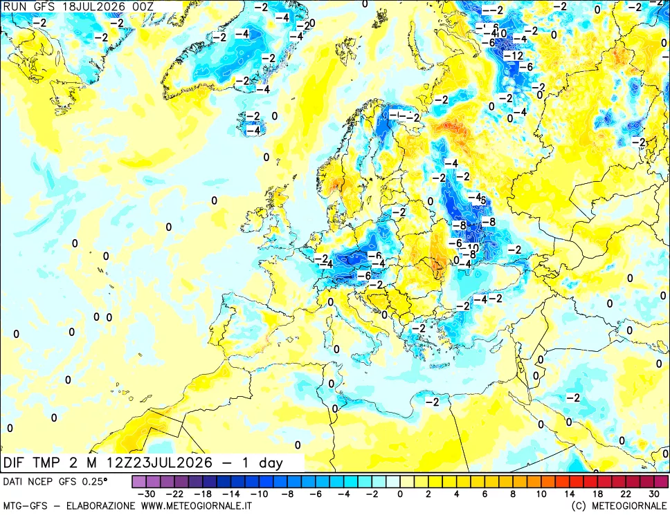 mappa Dif. Temp -24 ore