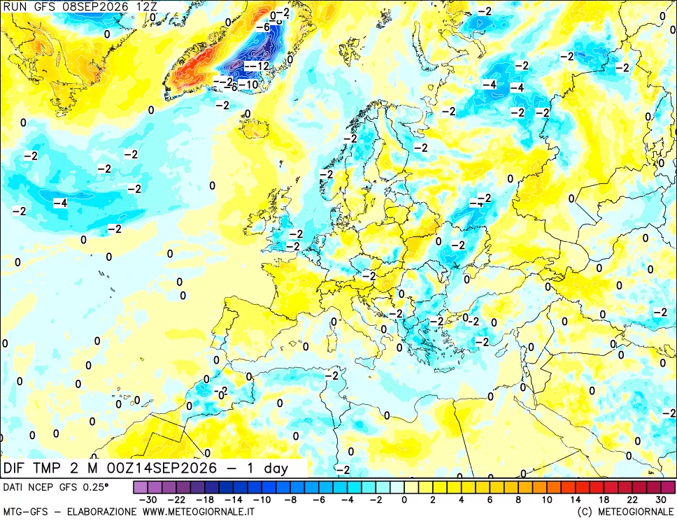 mappa Dif. Temp -24 ore