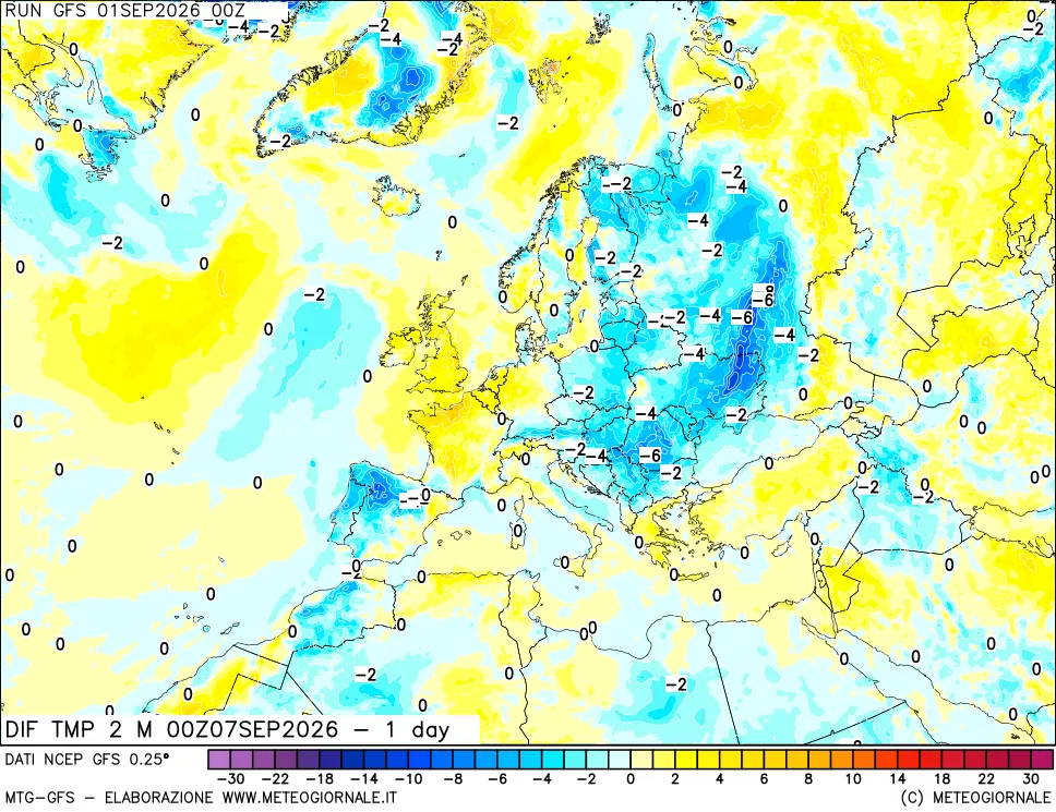mappa Dif. Temp -24 ore