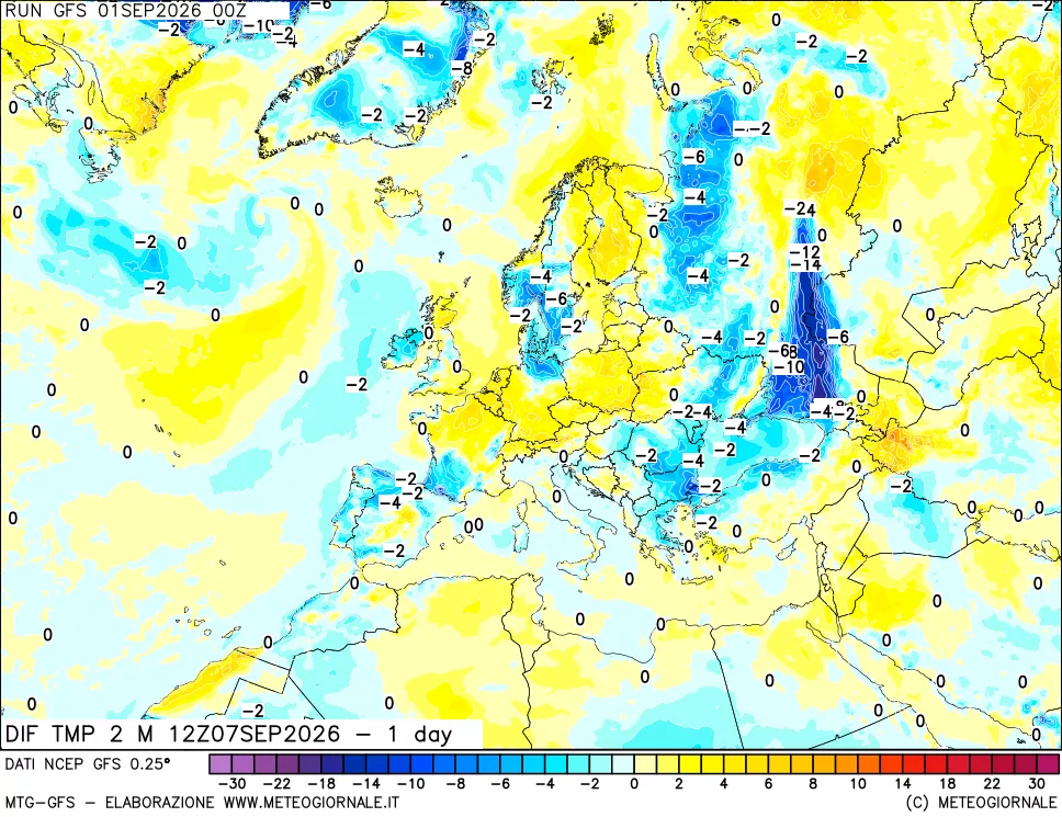 mappa Dif. Temp -24 ore