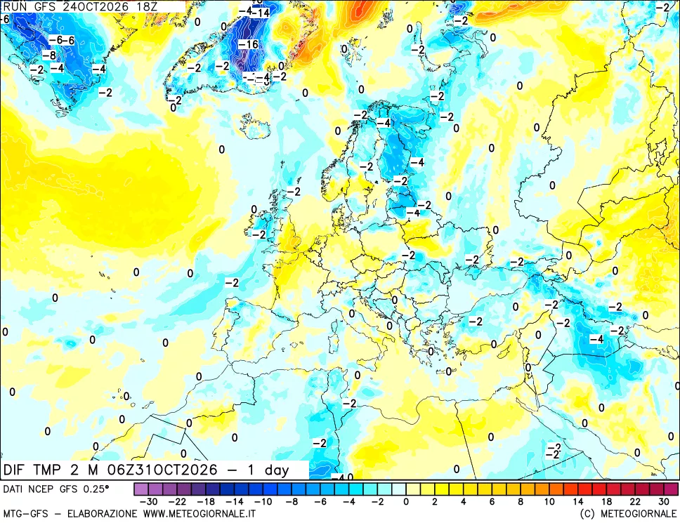 mappa Dif. Temp -24 ore