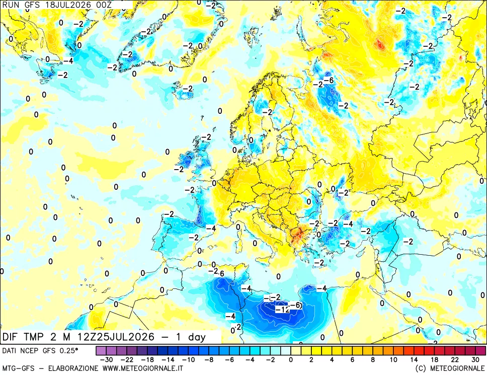mappa Dif. Temp -24 ore