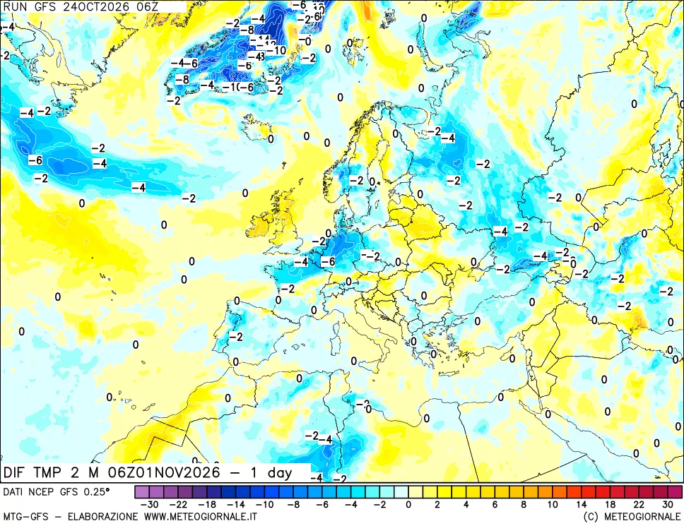 mappa Dif. Temp -24 ore