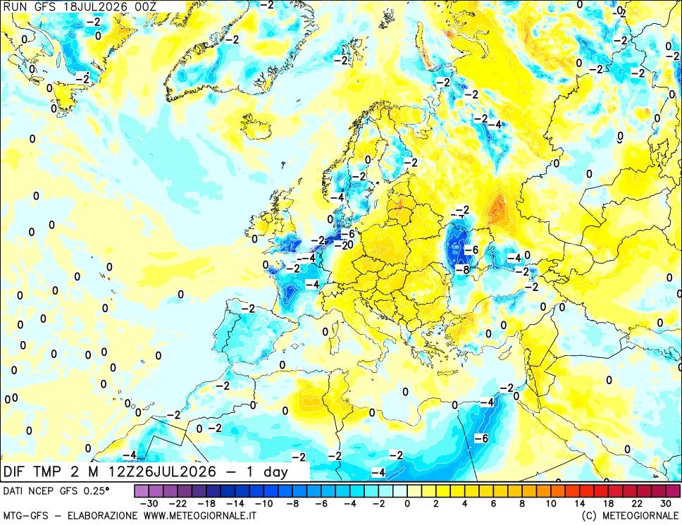 mappa Dif. Temp -24 ore