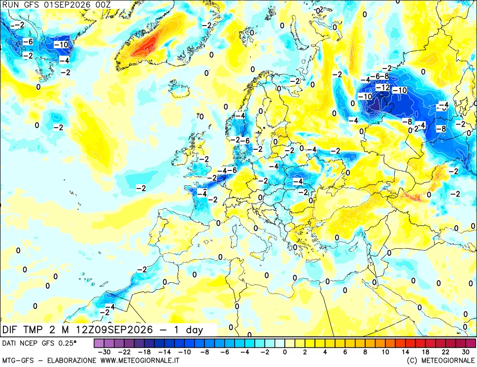 mappa Dif. Temp -24 ore