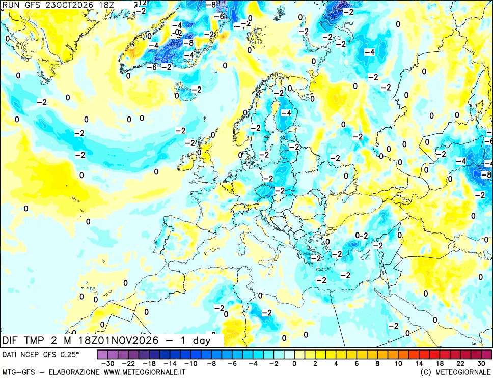 mappa Dif. Temp -24 ore