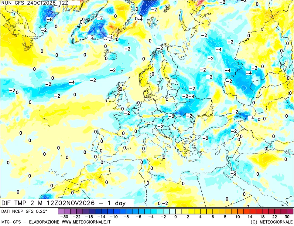 mappa Dif. Temp -24 ore