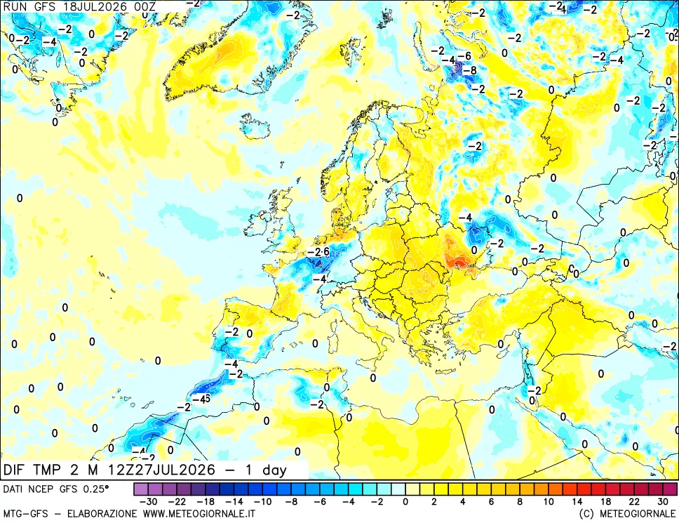 mappa Dif. Temp -24 ore