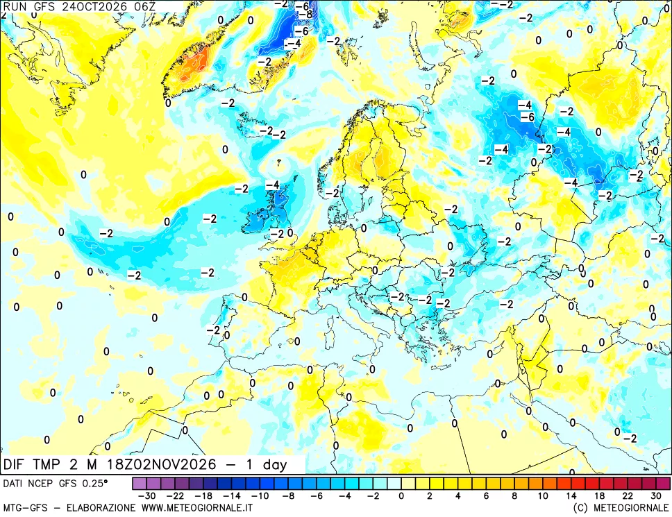 mappa Dif. Temp -24 ore