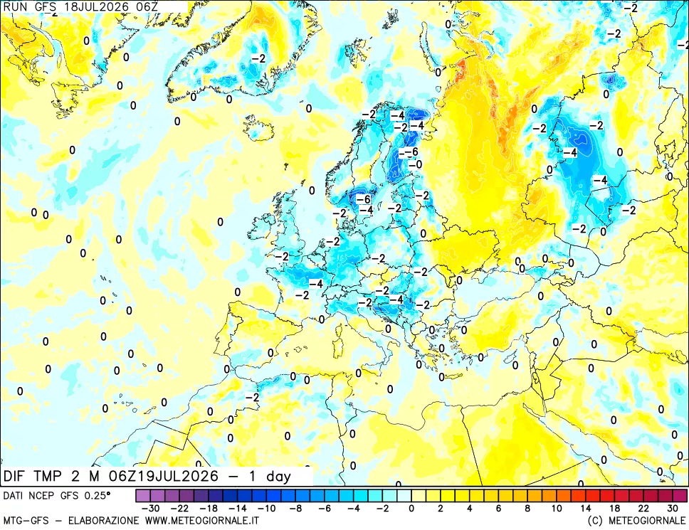 mappa Dif. Temp -24 ore
