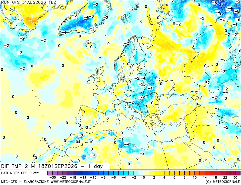mappa Dif. Temp -24 ore