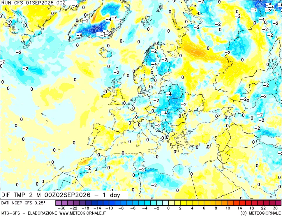 mappa Dif. Temp -24 ore