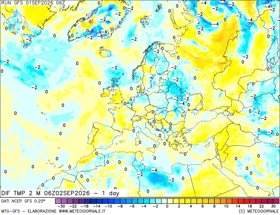 mappa Dif. Temp -24 ore