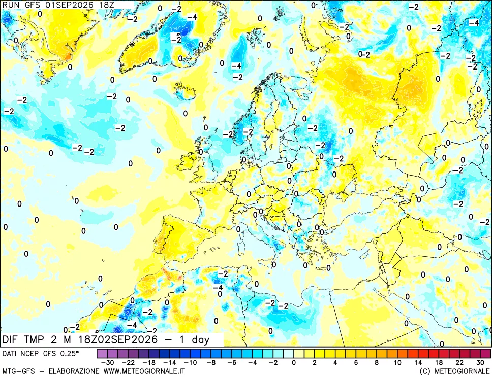 mappa Dif. Temp -24 ore