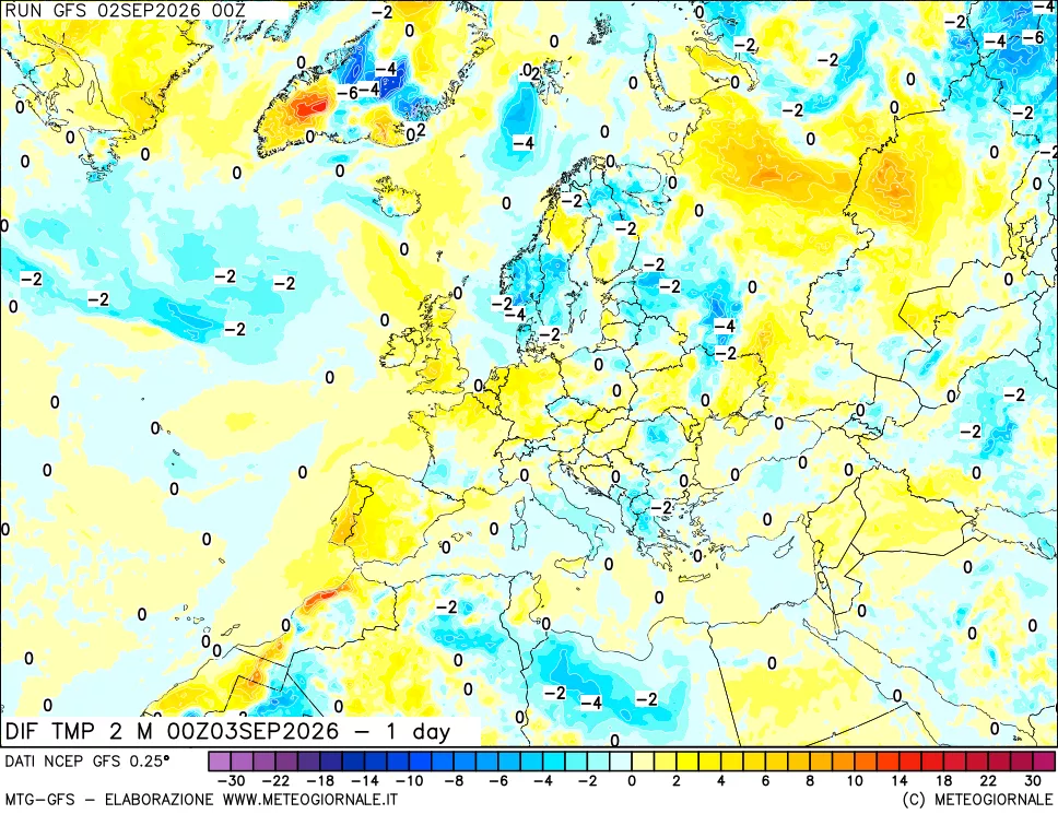 mappa Dif. Temp -24 ore