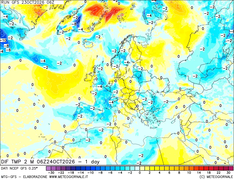 mappa Dif. Temp -24 ore