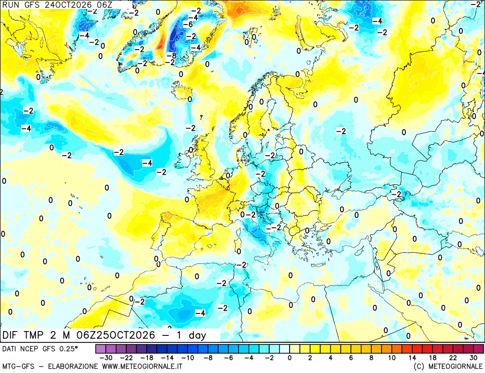 mappa Dif. Temp -24 ore