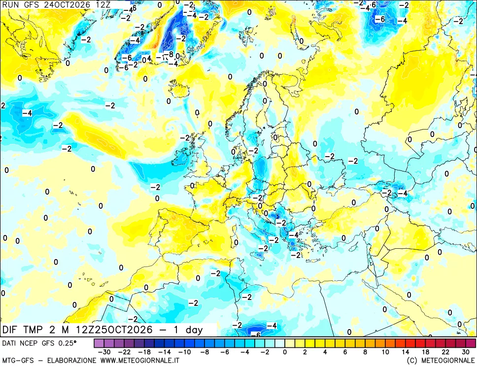 mappa Dif. Temp -24 ore