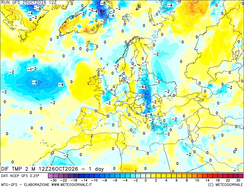 mappa Dif. Temp -24 ore
