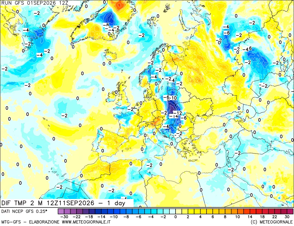 mappa Dif. Temp -24 ore