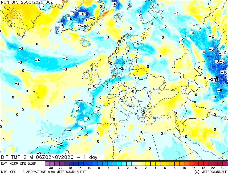 mappa Dif. Temp -24 ore