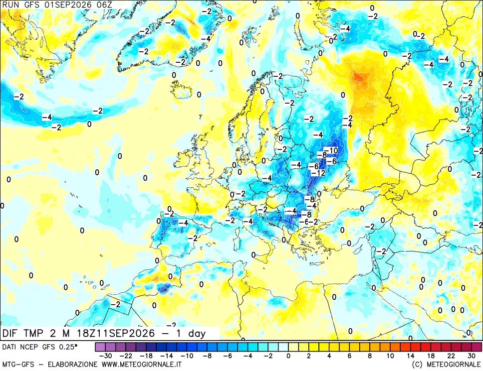 mappa Dif. Temp -24 ore