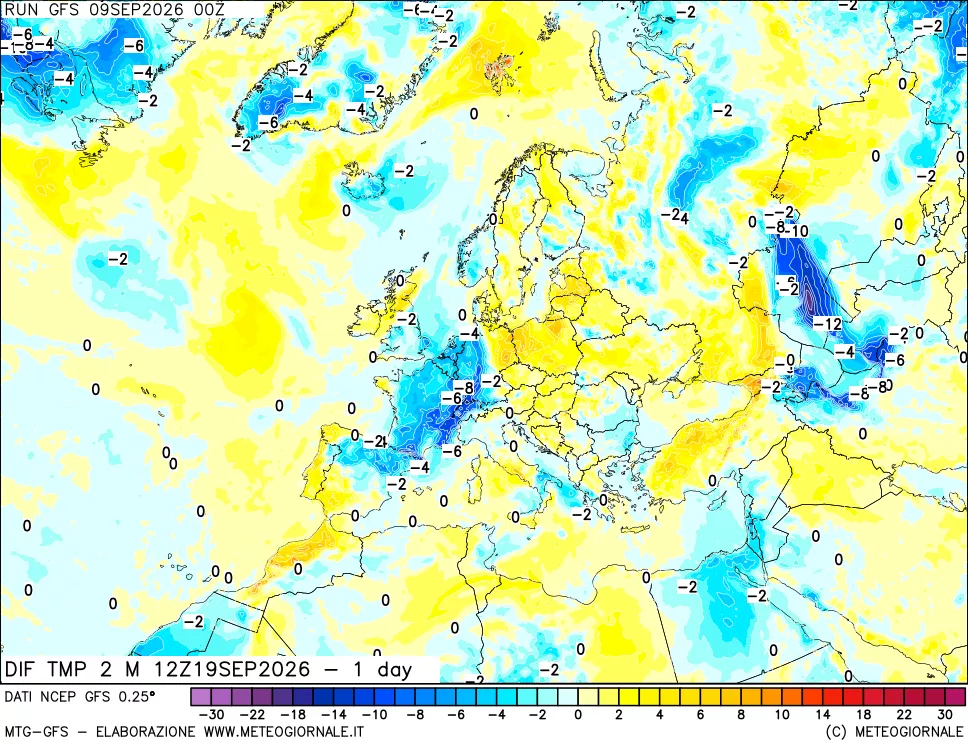 mappa Dif. Temp -24 ore