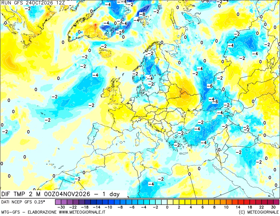 mappa Dif. Temp -24 ore